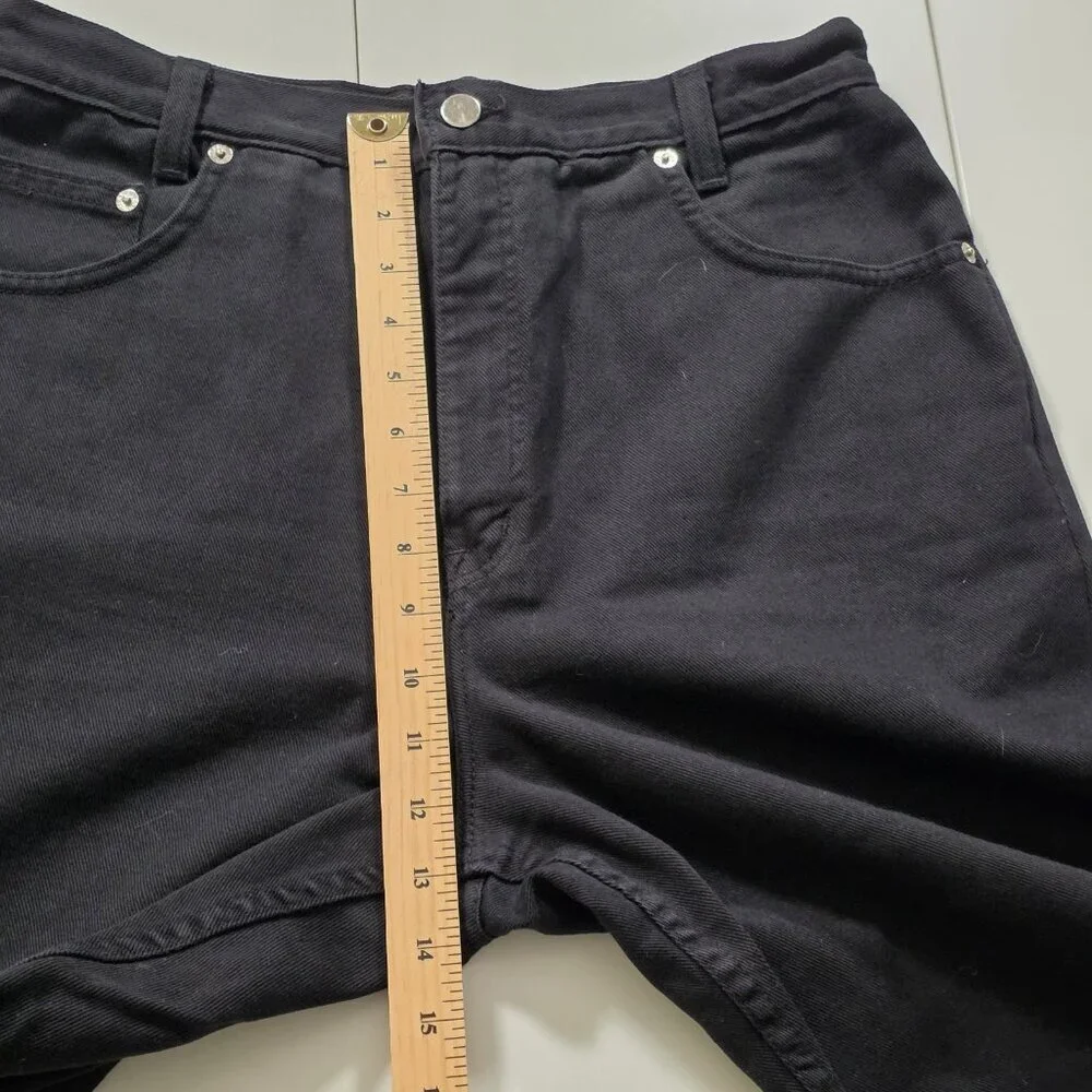 Simon Chang Jeans Women 14 Black High Rise Cotton Denim Canada Made Straight Leg - Picture 5 of 16